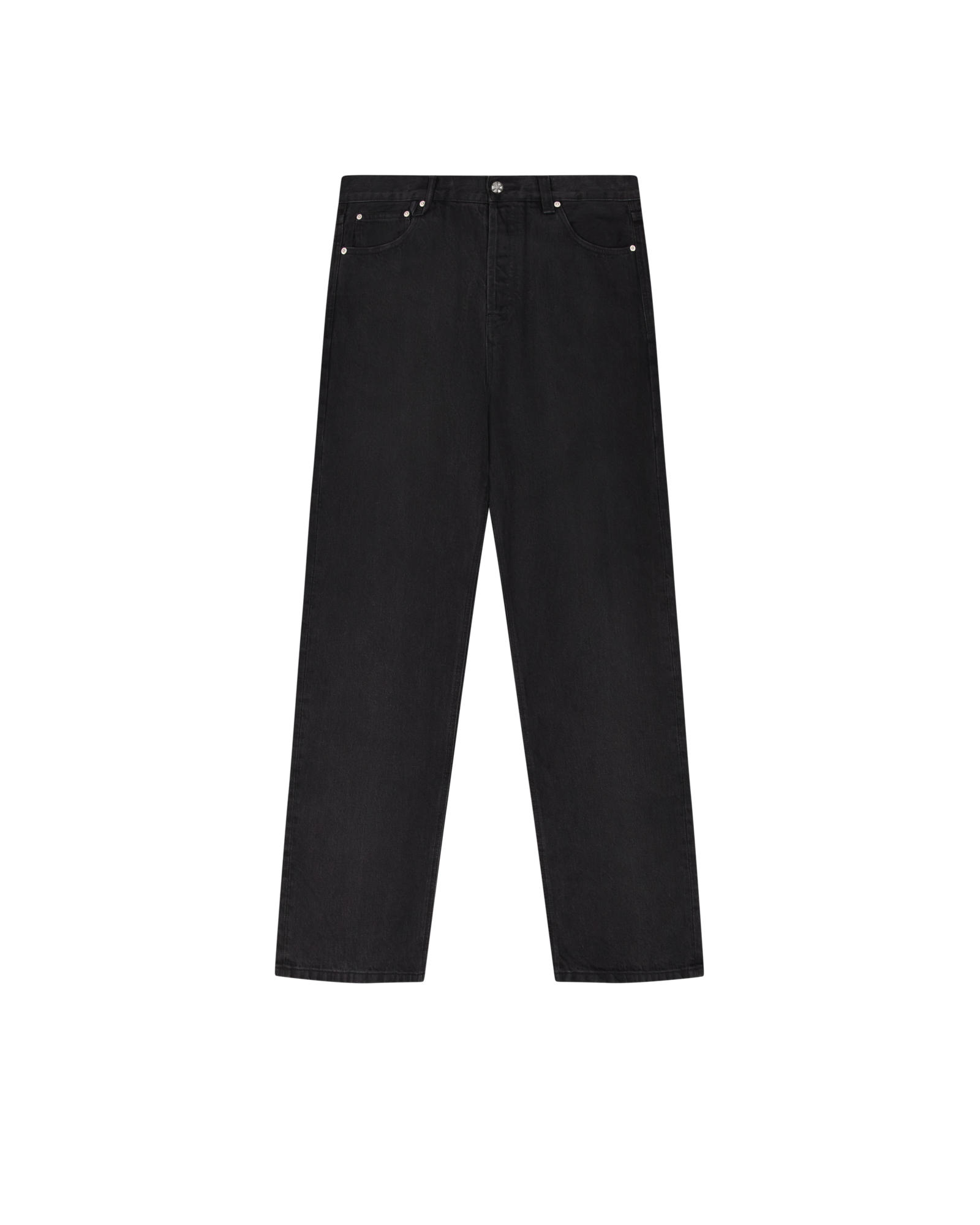 WASHED DENIM REGULAR FIT PANTS