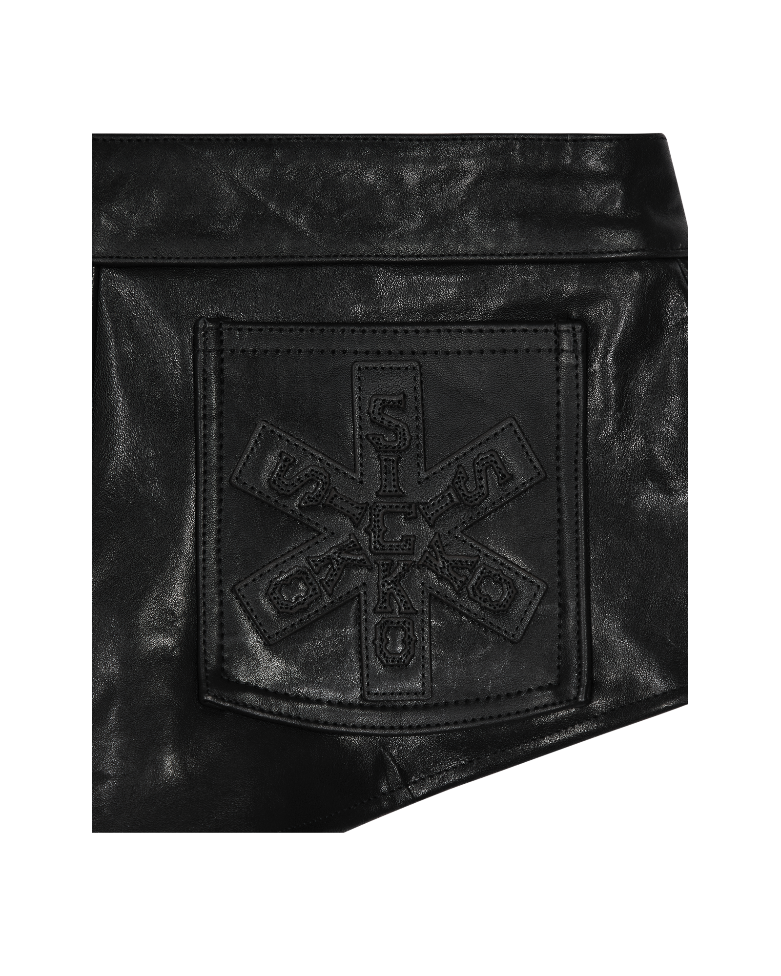 LEATHER WOMANS SHORTS