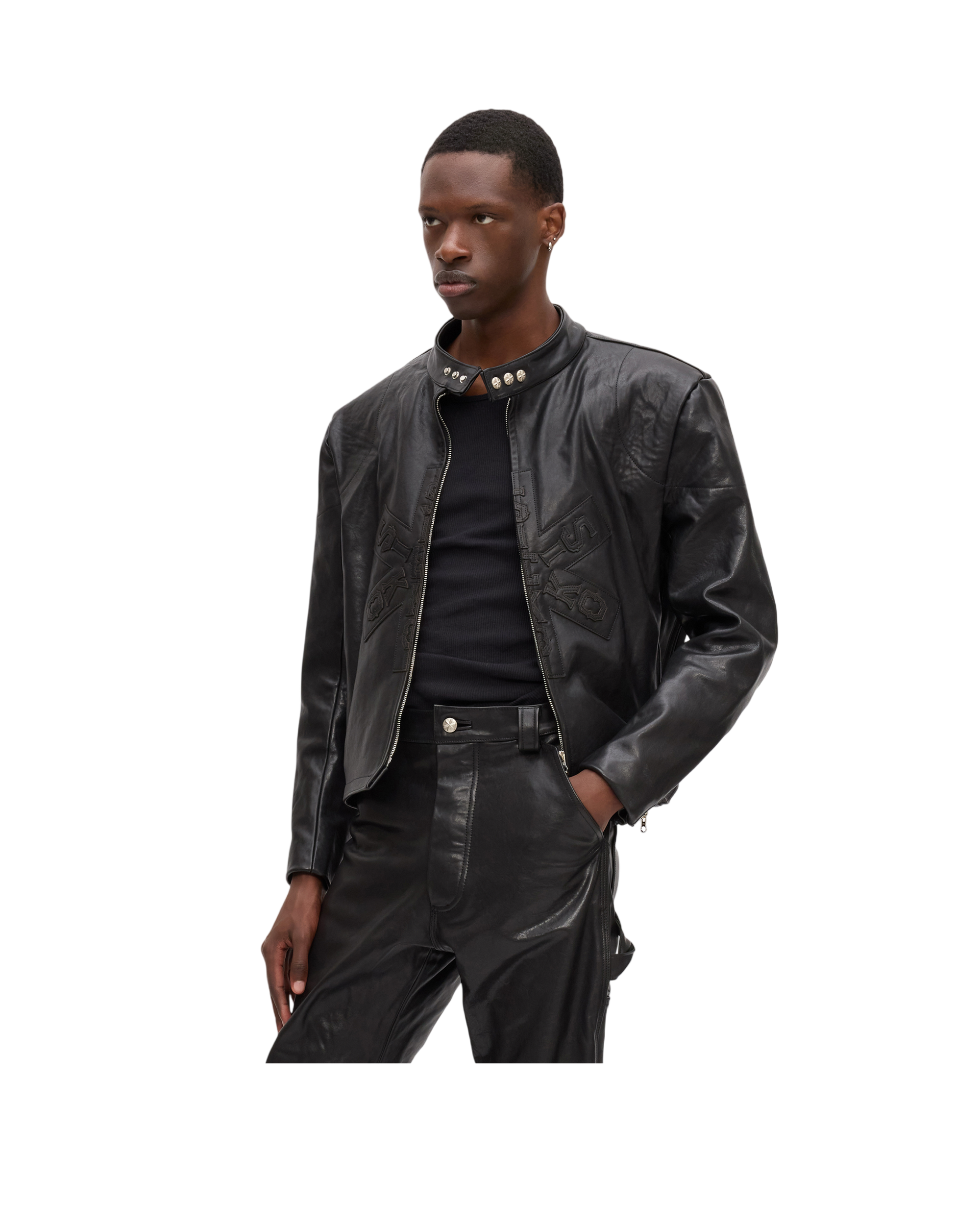 LEATHER BIKER JACKET