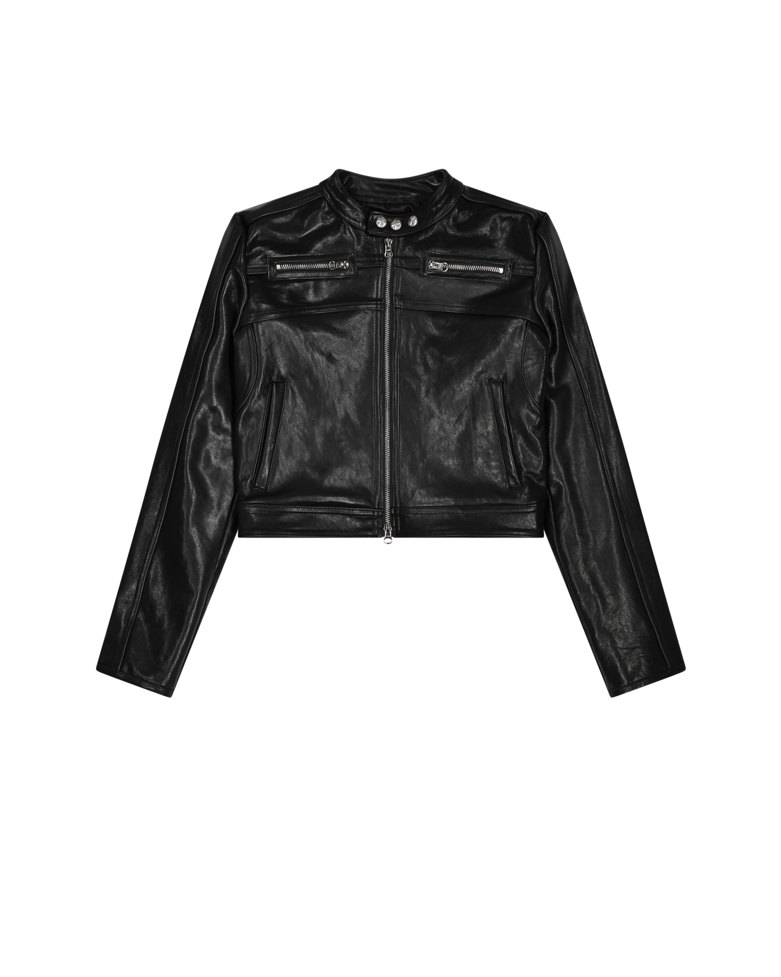 LEATHER WOMANS BIKER JACKET